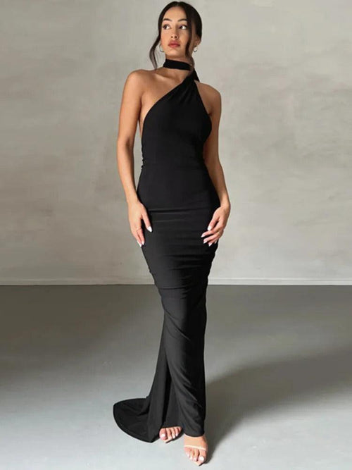 Robe Longue de Soirée Asymétrique Pénélope