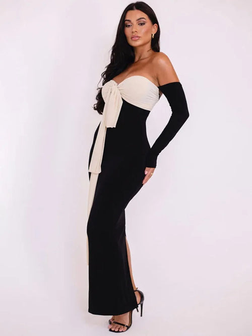Robe Longue de Soirée Bustier Margot Céleste