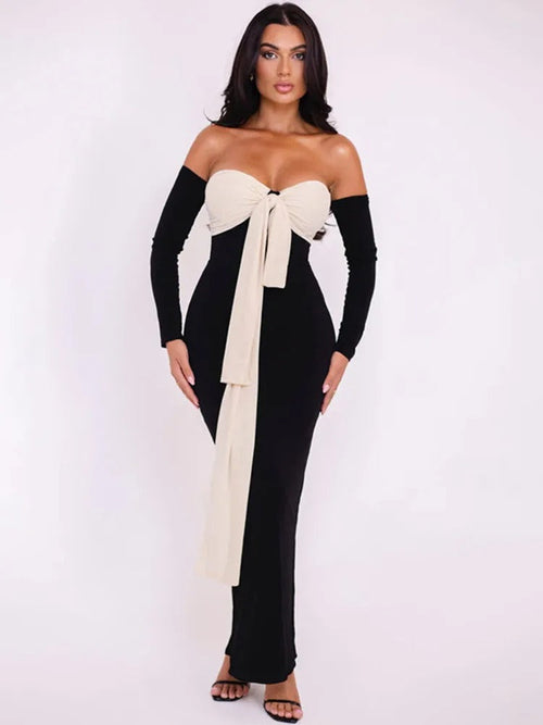 Robe Longue de Soirée Bustier Margot Céleste