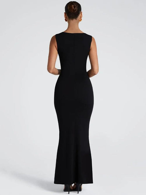 Robe Longue de Soirée Coupe Sirène Fleur
