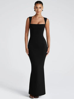 Robe Longue de Soirée Coupe Sirène Fleur