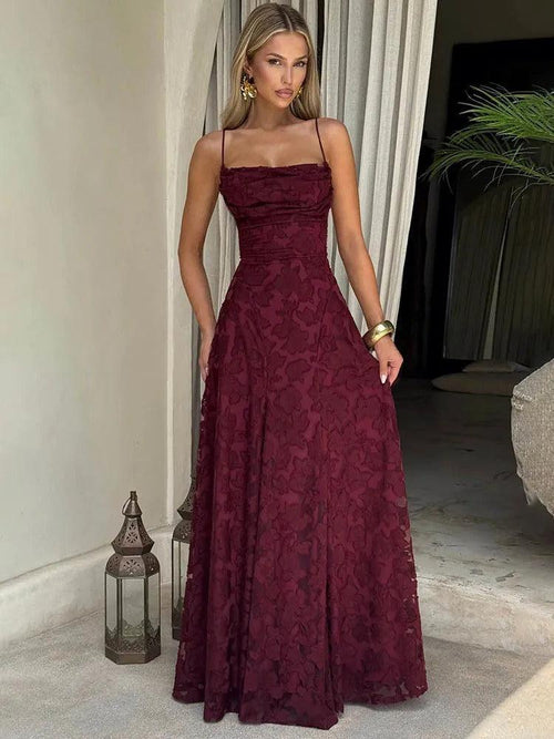 Robe Longue de Soirée Évasée Mona
