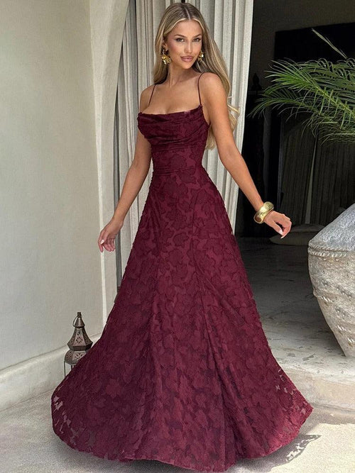 Robe Longue de Soirée Évasée Mona