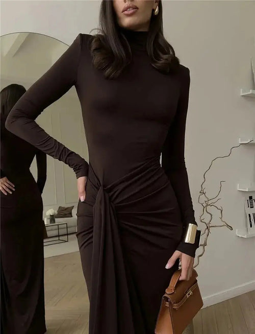 Robe Longue de Soirée Manches Longues Élodie
