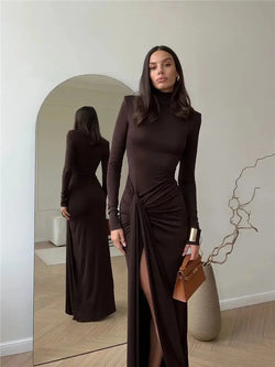 Robe Longue de Soirée Manches Longues Élodie
