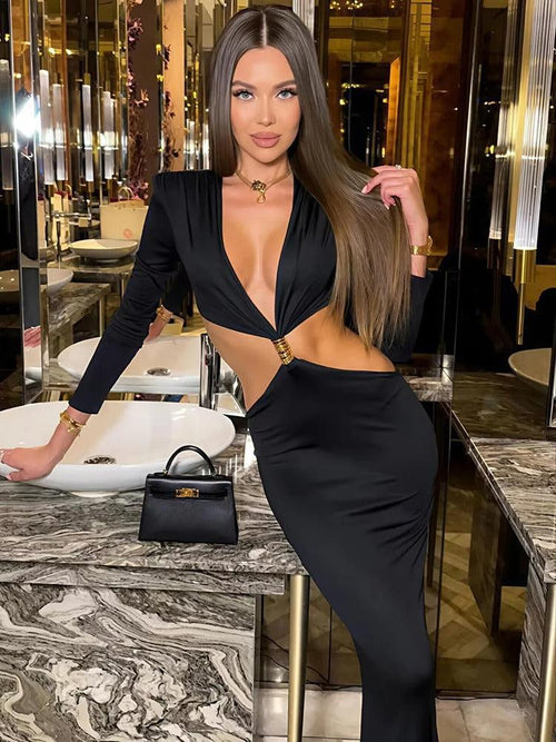 Robe Longue Découpée Vicky