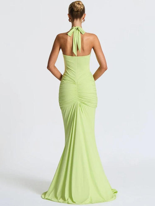 Robe Longue Dos Nu à Décolleté Plongeant Bellagio