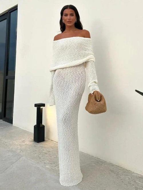 Robe Longue en Tricot Bouclé Verona