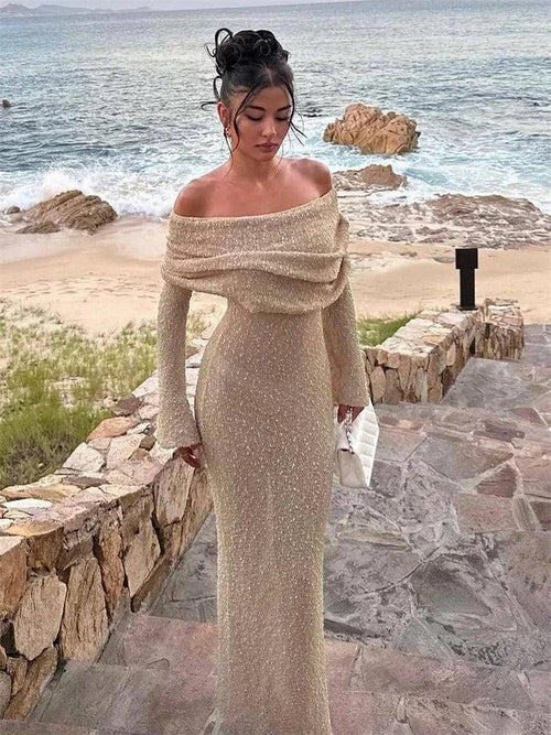 Robe Longue en Tricot Bouclé Verona