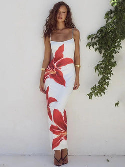 Robe Longue Imprimée Ajustée Isadora Eva