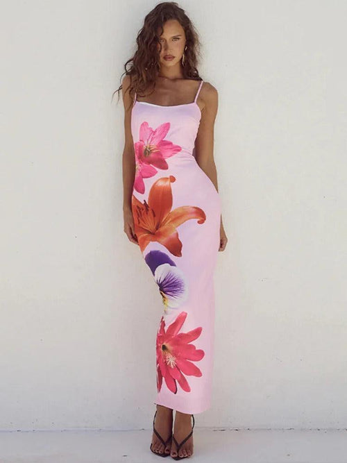 Robe Longue Imprimée Ajustée Isadora Eva