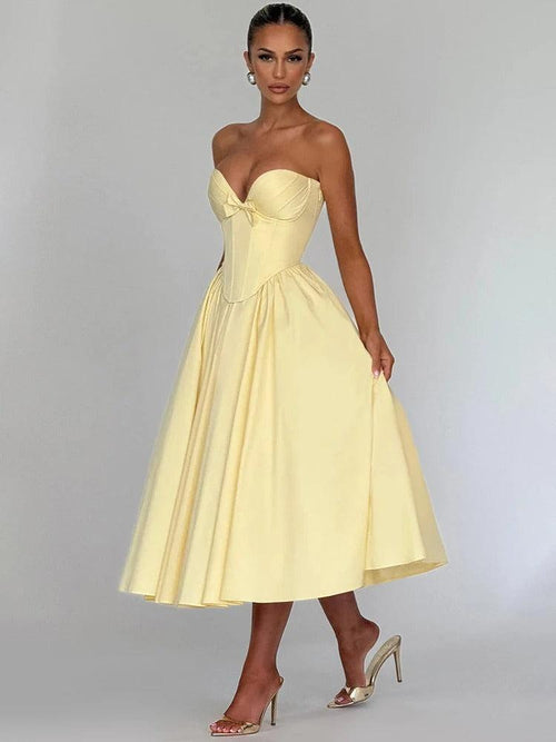 Robe Midi Bustier Style Corset Constance