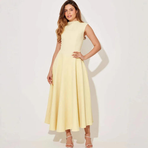 Robe Midi Évasée Sans Manches Sisi