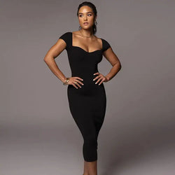 Robe Midi Moulante Madeleine - Noir / XS