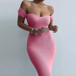 Robe Midi Moulante Madeleine - Rose / XS