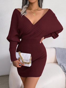 Robe Pull Cache-Cœur en Maille Elisian