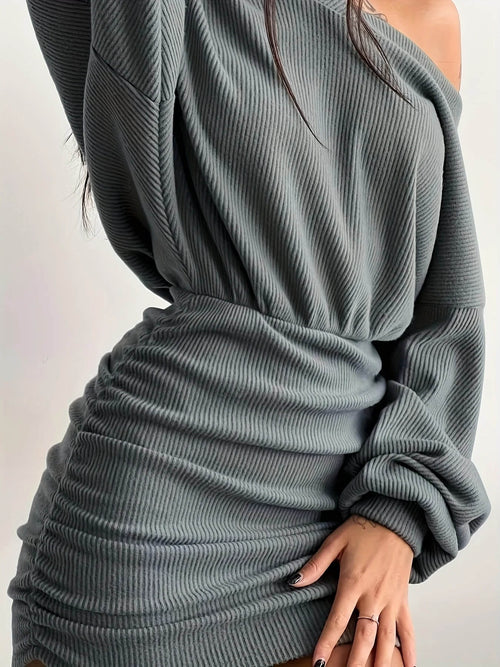Robe Pull Moulante Manches Chauve-Souris Carine
