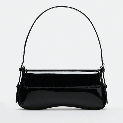Sac Baguette Verni Honorine - Noir