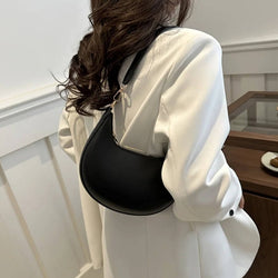 Sac Bandoulière Demi-Lune Ismérie - Noir