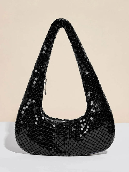 Sac Hobo à Sequins Liénor - Noir