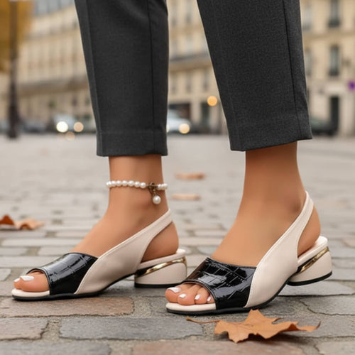 Sandales à Petit Talon Bloc Lysara - Noir / 35