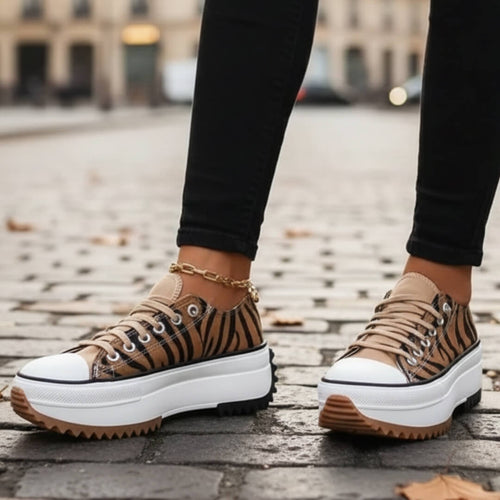 Sneakers à Plateforme Crantée Elvaina