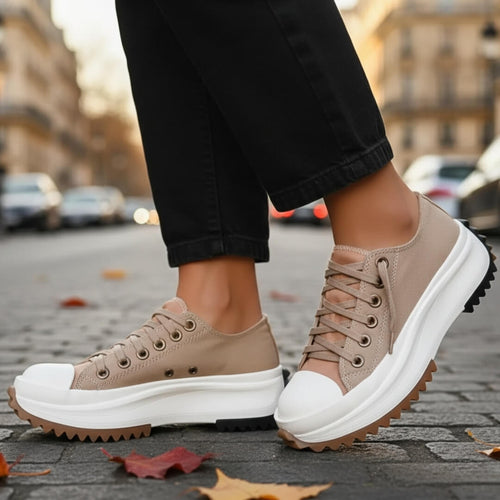 Sneakers à Plateforme Crantée Elvaina