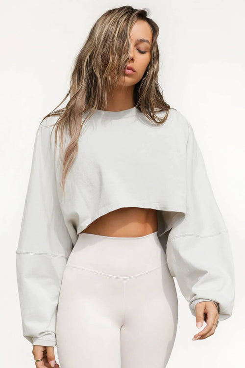 Sweat Court Manches Chauve-souris Valyra - Blanc / 34