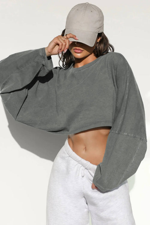 Sweat Court Manches Chauve-souris Valyra - Gris / 34