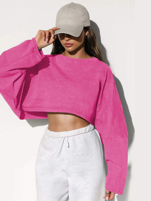 Sweat Court Manches Chauve-souris Valyra - Rose / 34