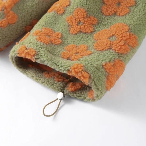 Sweat Polaire à Motifs et Col Zippé Florine