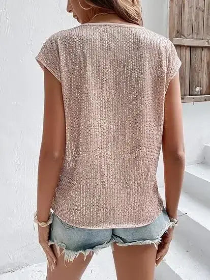 Top à Sequins Sans Manches Marlène