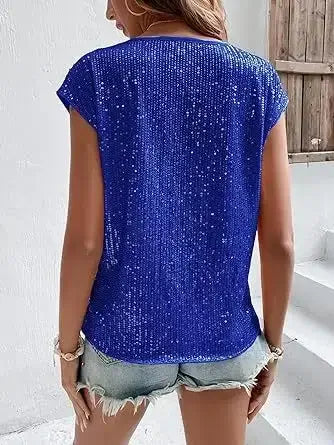 Top à Sequins Sans Manches Marlène