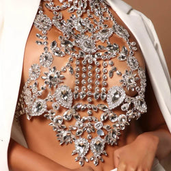Top Bijou Plastron en Strass Elarie