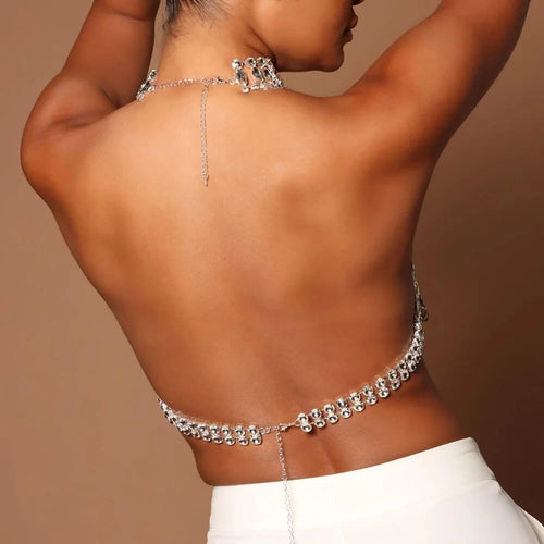 Top Bijou Plastron en Strass Elarie