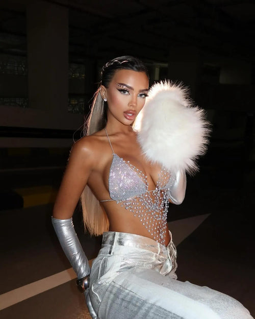 Top Bikini de Soirée en Strass Elithra