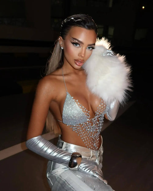 Top Bikini de Soirée en Strass Elithra