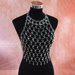 Top Harnais Bijou en Strass Aurore - Argent