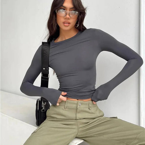 Top Moulant Manches Longues Lysora - Gris / 34