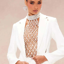 Top Plastron en Strass Névina