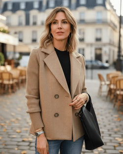 Veste Bi-Matière Iléana - Beige / 34