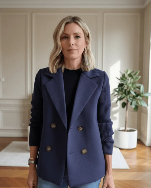 Veste Bi-Matière Iléana - Marine / 34