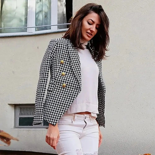 Veste Blazer Structurée à Double Boutonnage Clotilde - Noir / XS