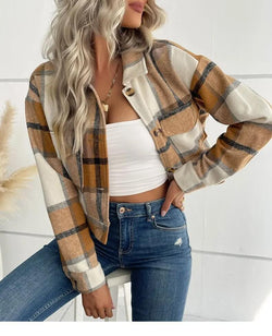 Veste Chemise Oversize en Flanelle Aveline Sylvie - Marron / 34