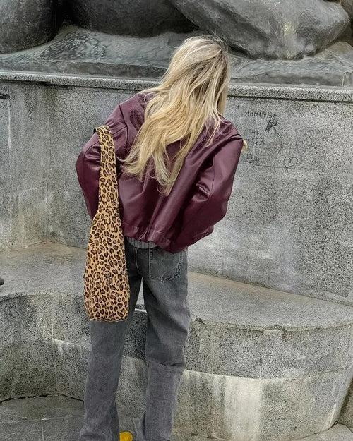 Veste Courte en Similicuir Cléonie