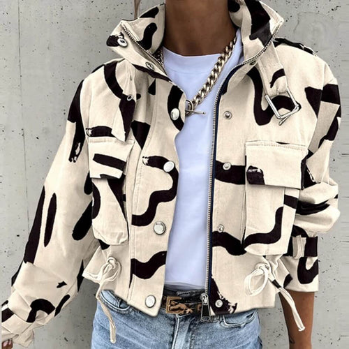 Veste Courte Utilitaire Bénédicte - Beige / XS
