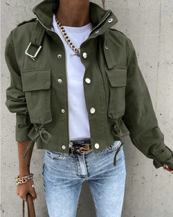 Veste Courte Utilitaire Bénédicte - Vert / XS