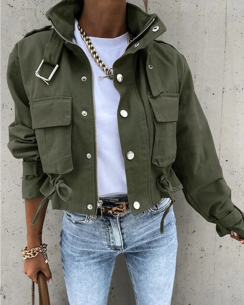 Veste Courte Utilitaire Bénédicte - Vert / XS