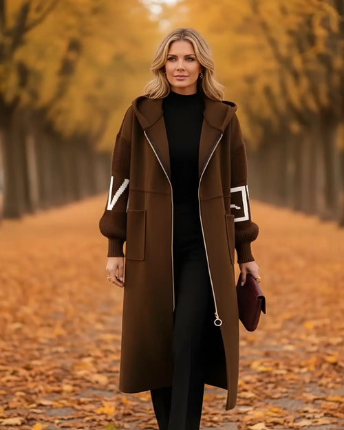 Veste Longue Bi-Matière à Capuche Myrlin