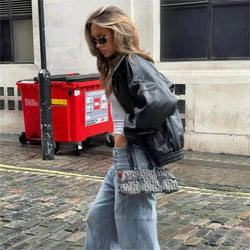 Veste perfecto courte en simili cuir Lunelle